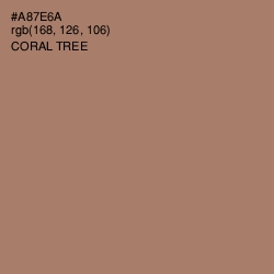 #A87E6A - Coral Tree Color Image